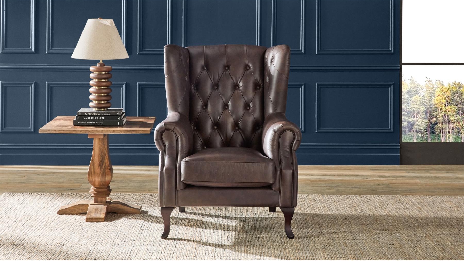Berkshire Leather Wing Chair