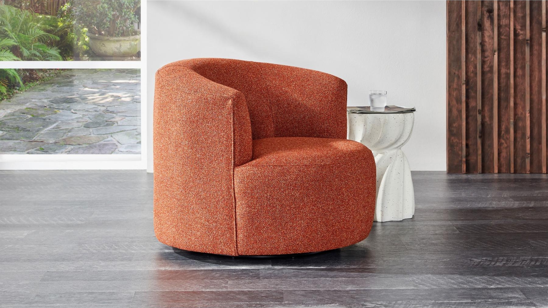 Rio Swivel Tub Chair Domayne