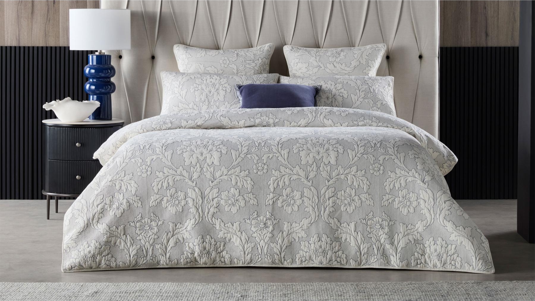 Private Collection Fleur Quilt Cover Set in Ink