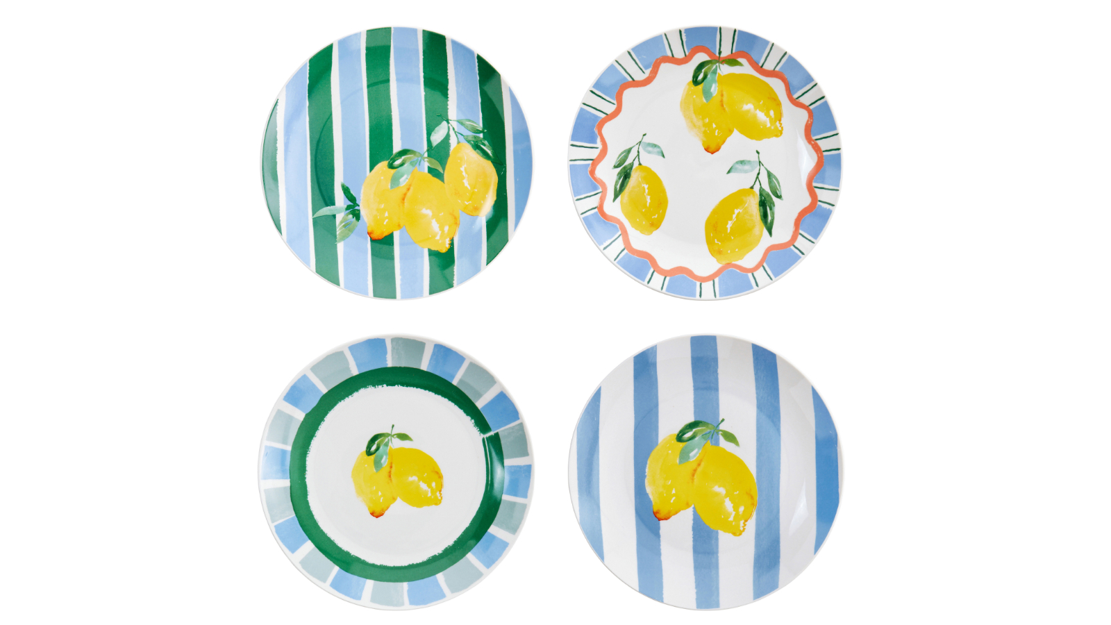 Porto Limone Set of 4 Assorted Side Plates