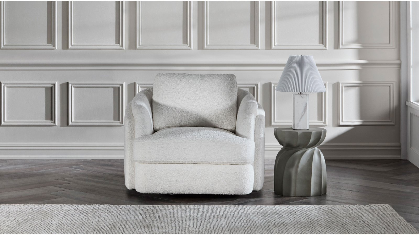 Sabik Swivel Fabric Armchair