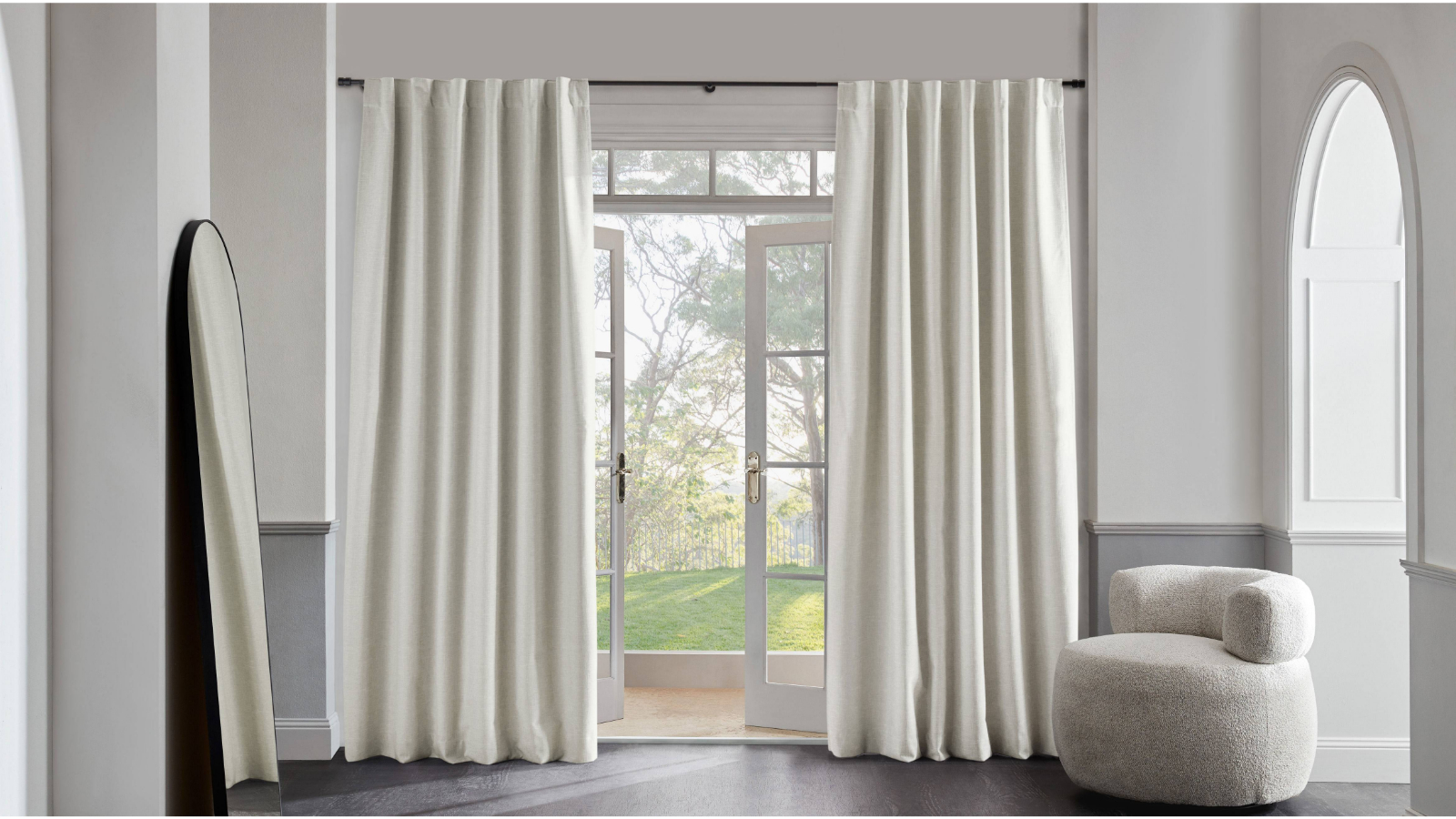 Flynn Blockout Curtain in Natural