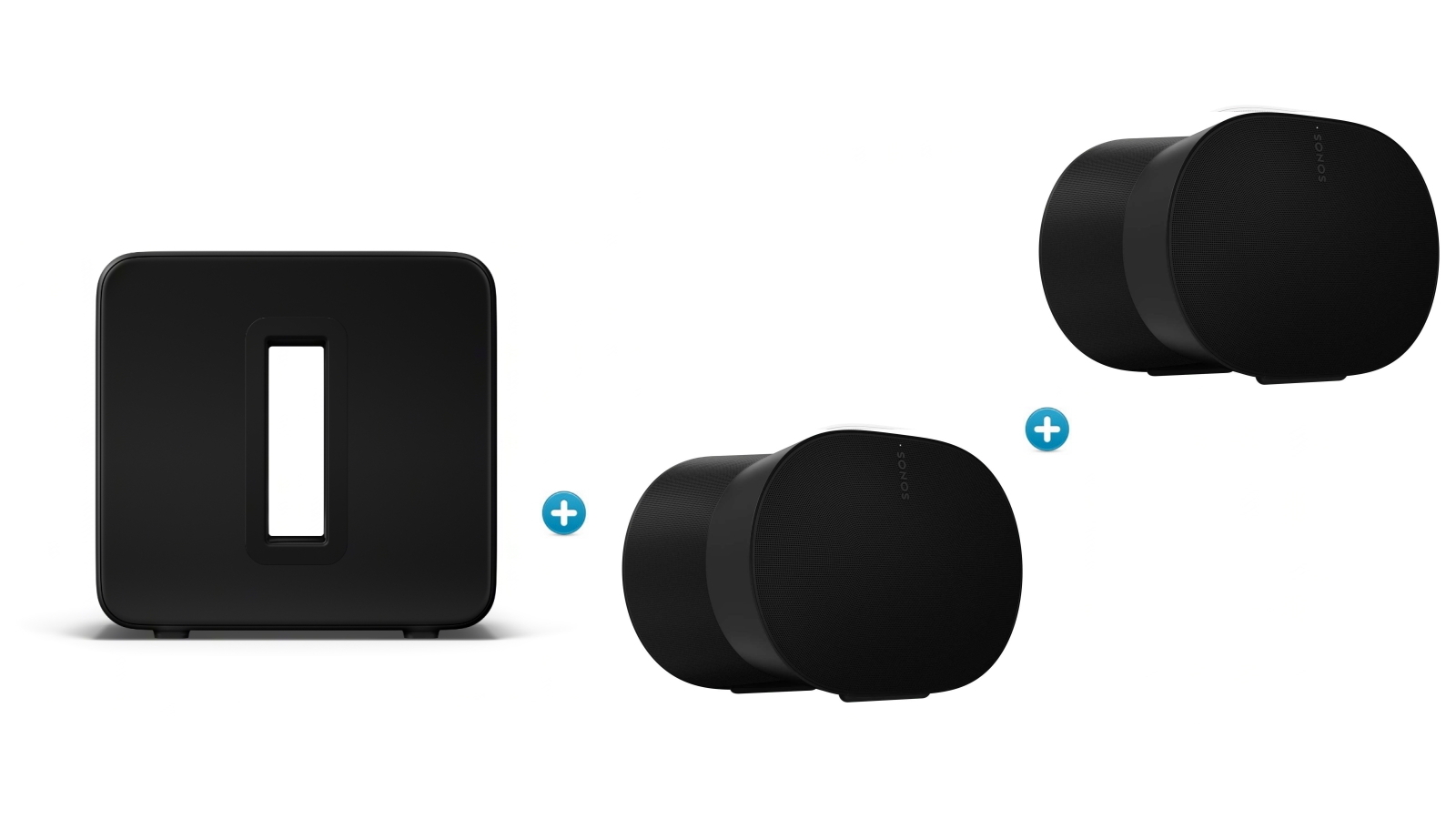 Sonos Sub 4 Subwoofer + Era 300 Speakers Pair Package - Black