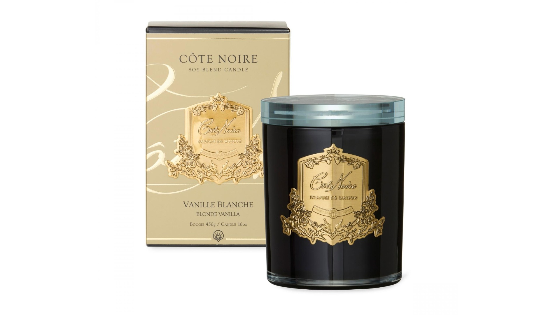 Cote Noire Gold Badge Blonde Vanilla 450g Candle