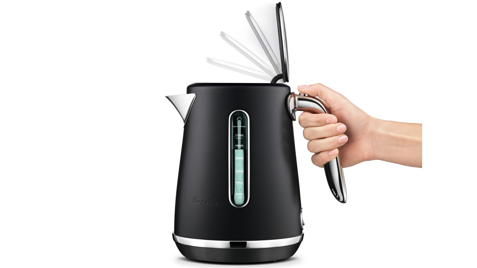 Breville The Soft Top Luxe Kettle Black Truffle Domayne