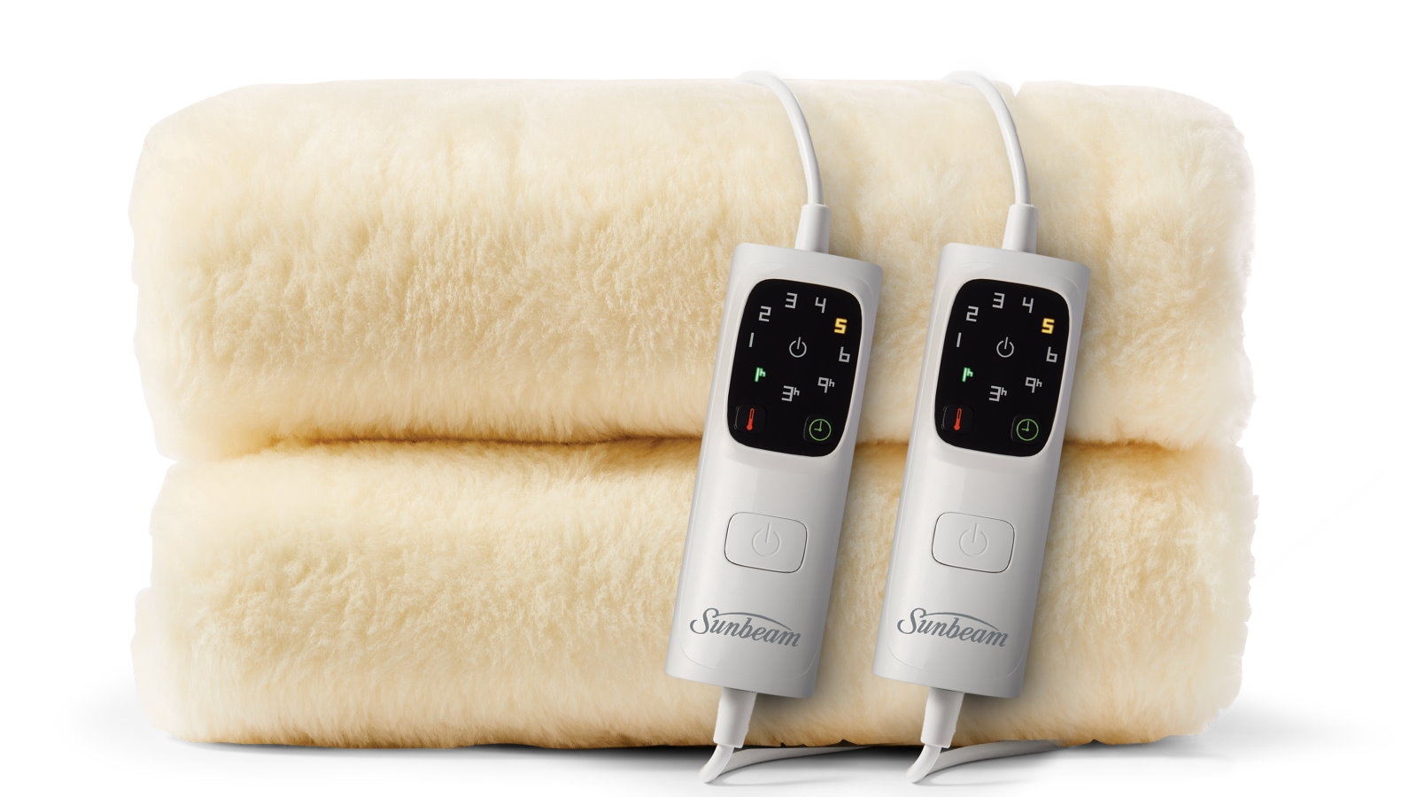 Sunbeam Sleep Perfect Antibacterial Wool Fleece King Electric