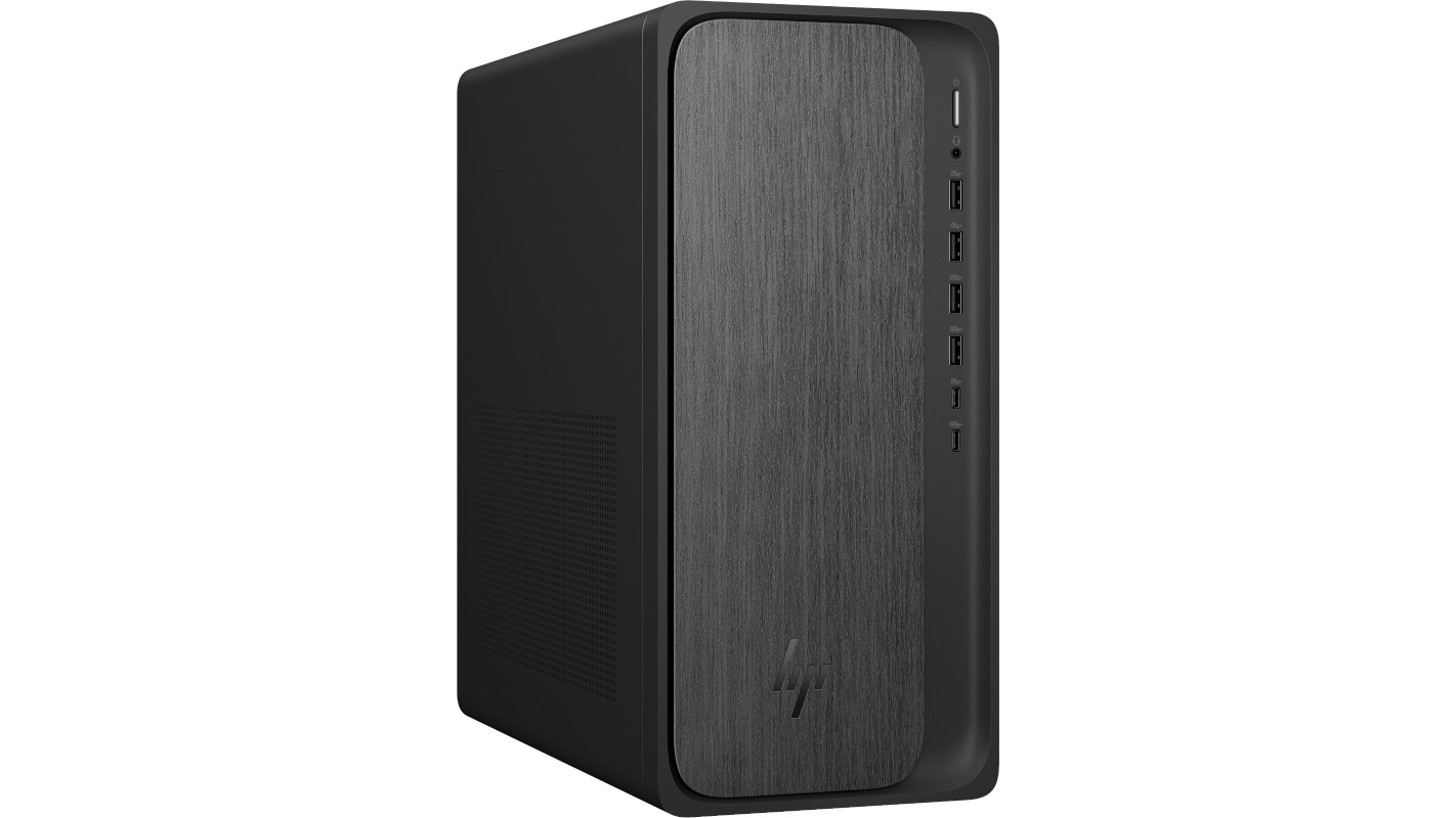 HP OmniDesk Ryzen 3-8300G/16GB/512GB SSD Desktop - Grey Wood | Domayne