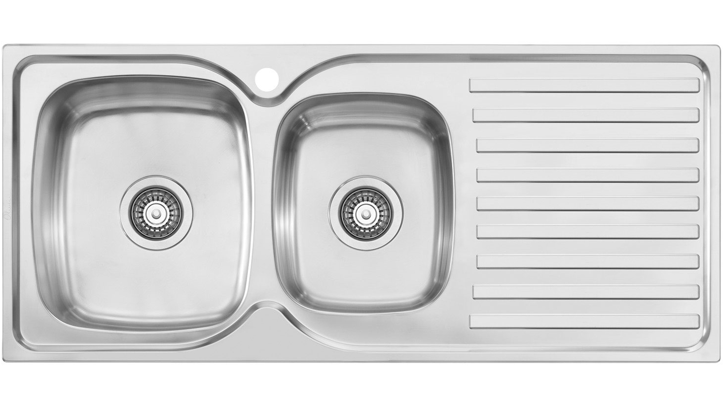 Oliveri Byron 1 & 3/4 Left-Hand Bowl Top Mount Sink with Drainer