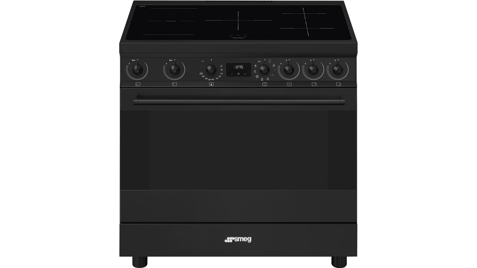 Smeg 900mm Classic Freestanding Electric Cooker - Full Matte Black