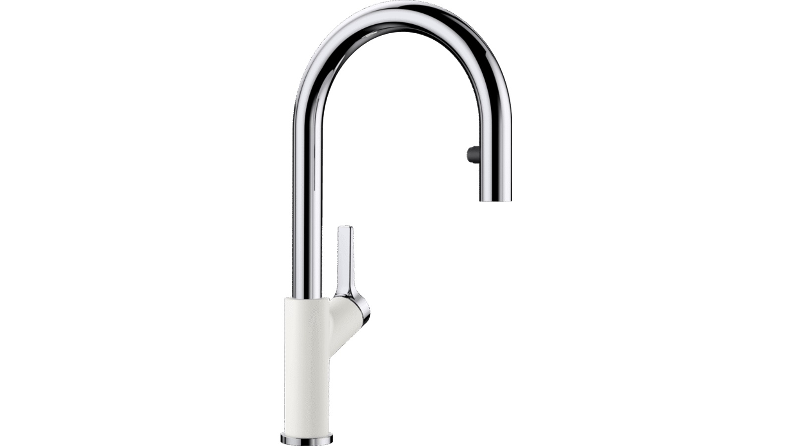 Blanco Carena-S Silgranit Goose Neck Pull Out Tap - White