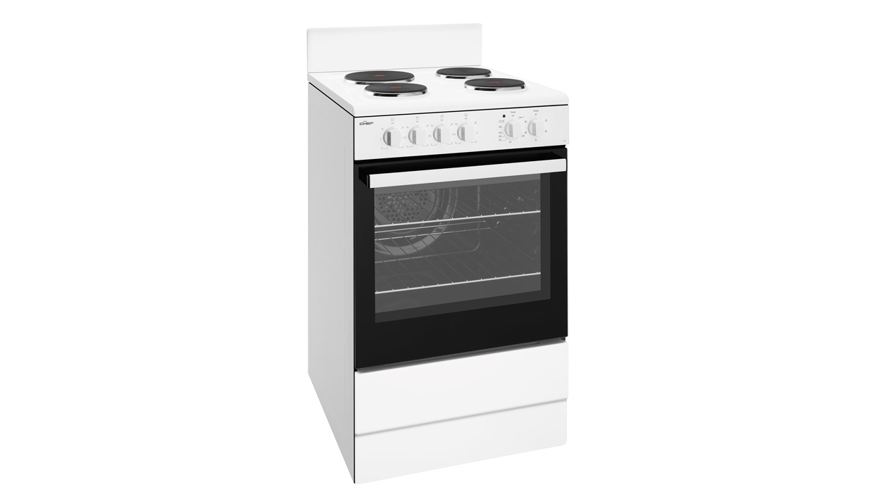 Chef 540mm Freestanding Electric Cooker With Fan Forced Oven