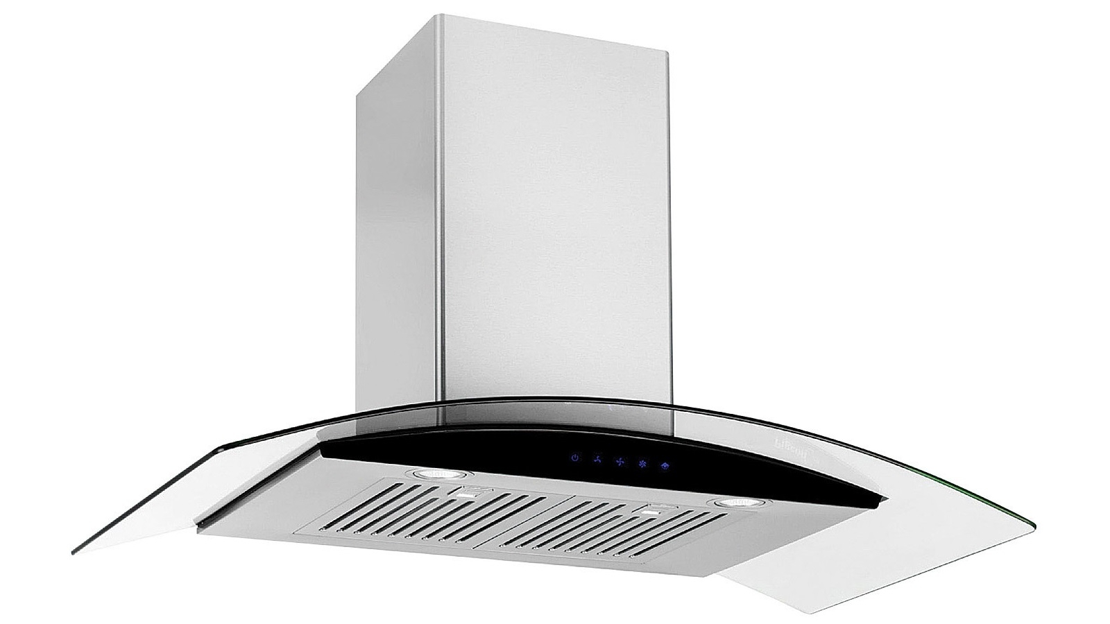 Glem 90cm Curved Glass Canopy Rangehood - Stainless Steel