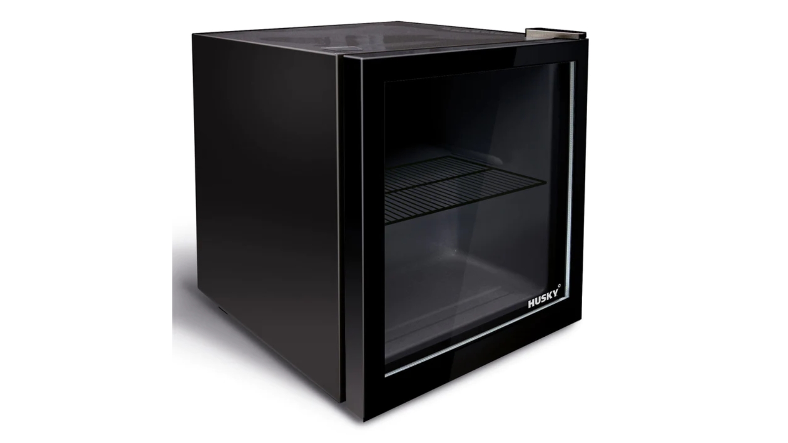 Husky 48L Glass Door Compact Bar Fridge - Black