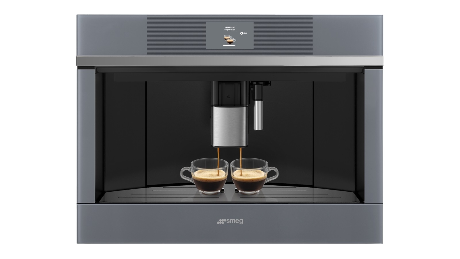 Smeg 45cm Linea Built in Coffee Machine Silver Domayne