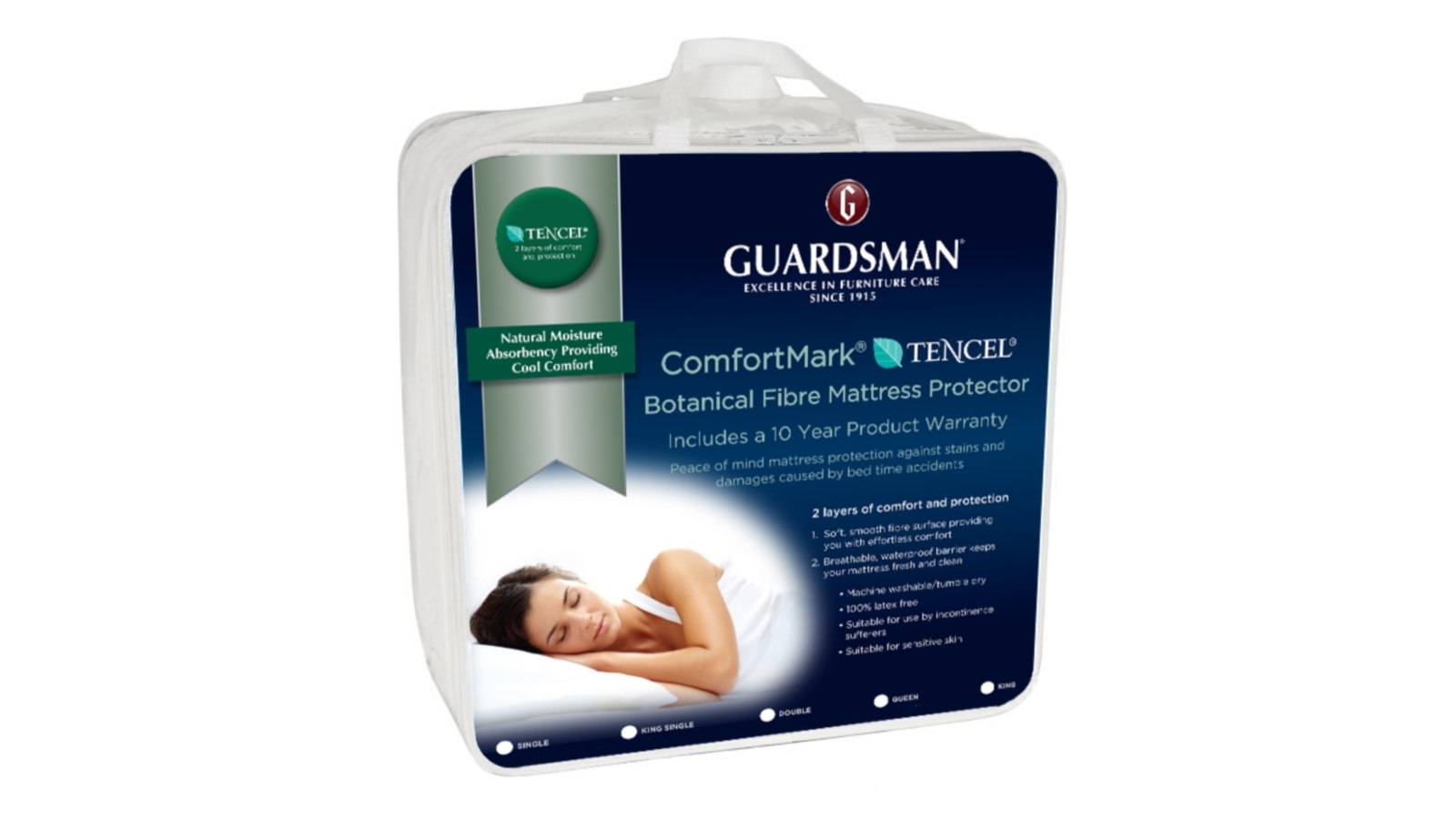 Guardsman ComfortMark Tencel King Mattress Protector Domayne