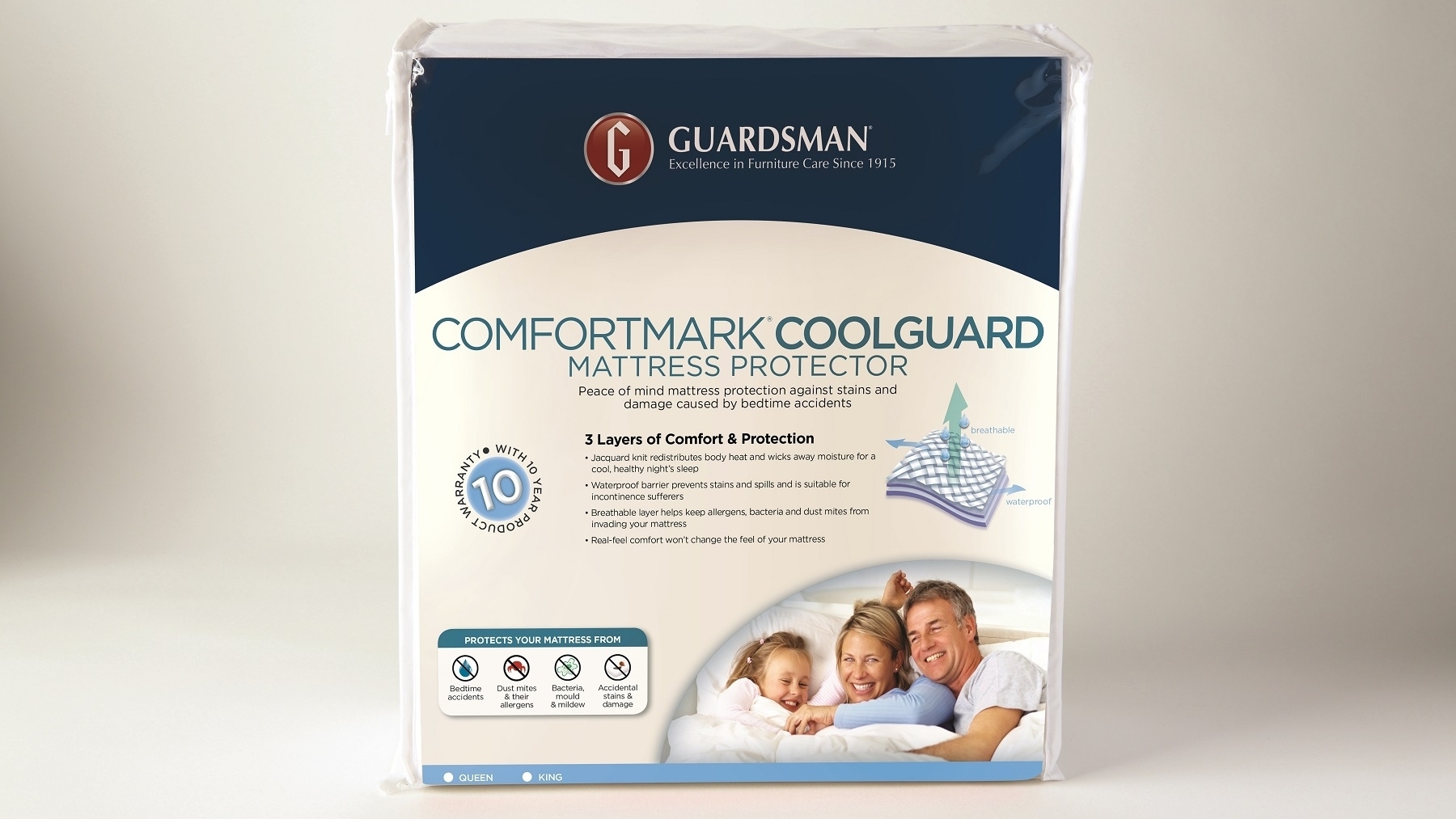 Guardsman ComfortMark CoolGuard Mattress Protector Queen Domayne