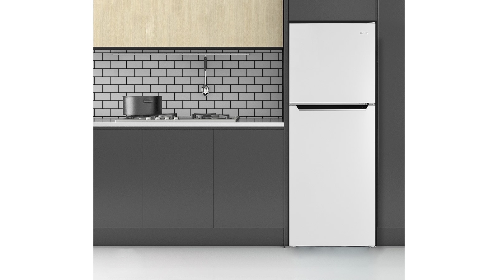 CHiQ 202L Top Mount Fridge White Domayne