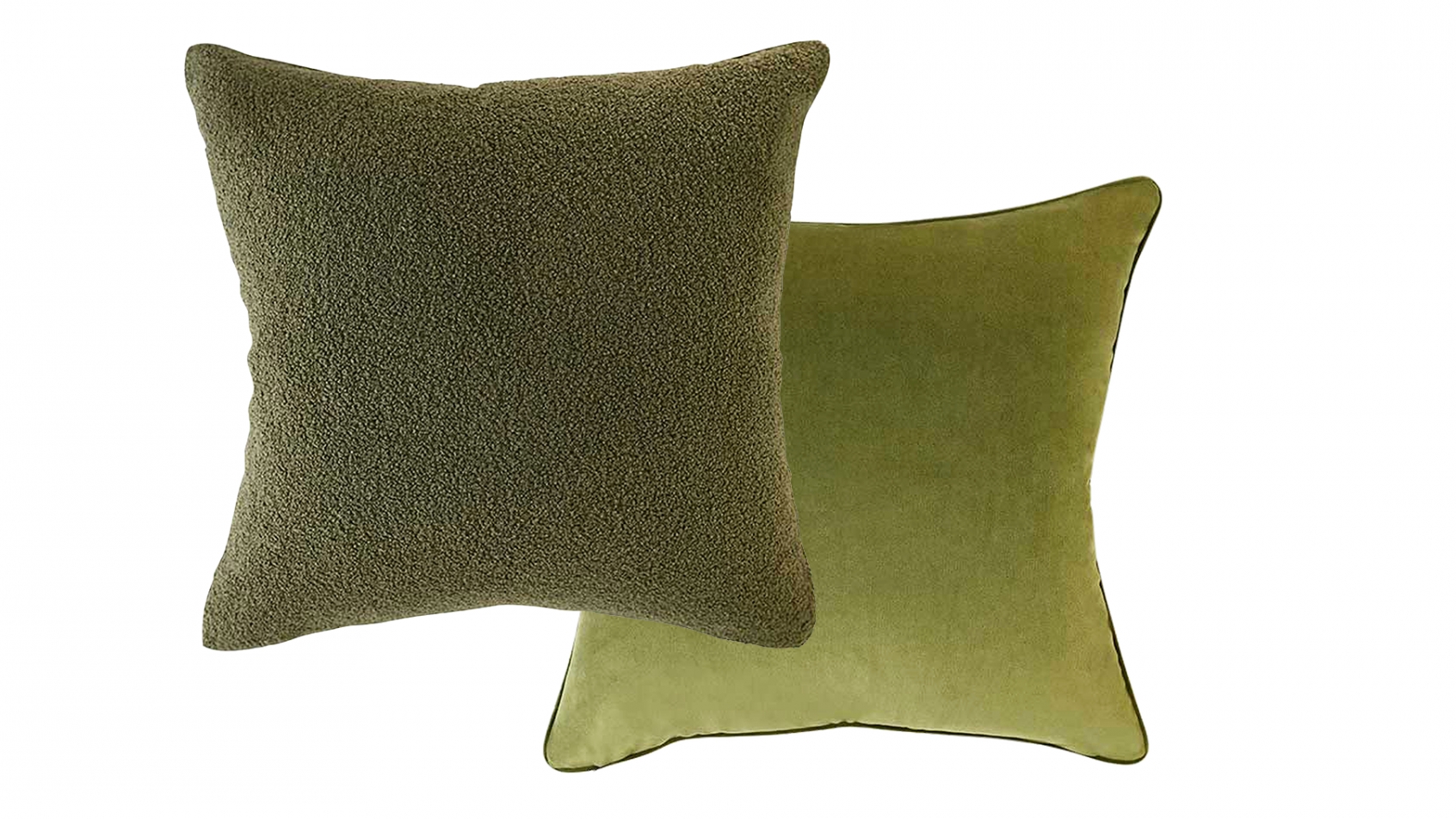 Boucle Oversize Olive Reversible Cushion