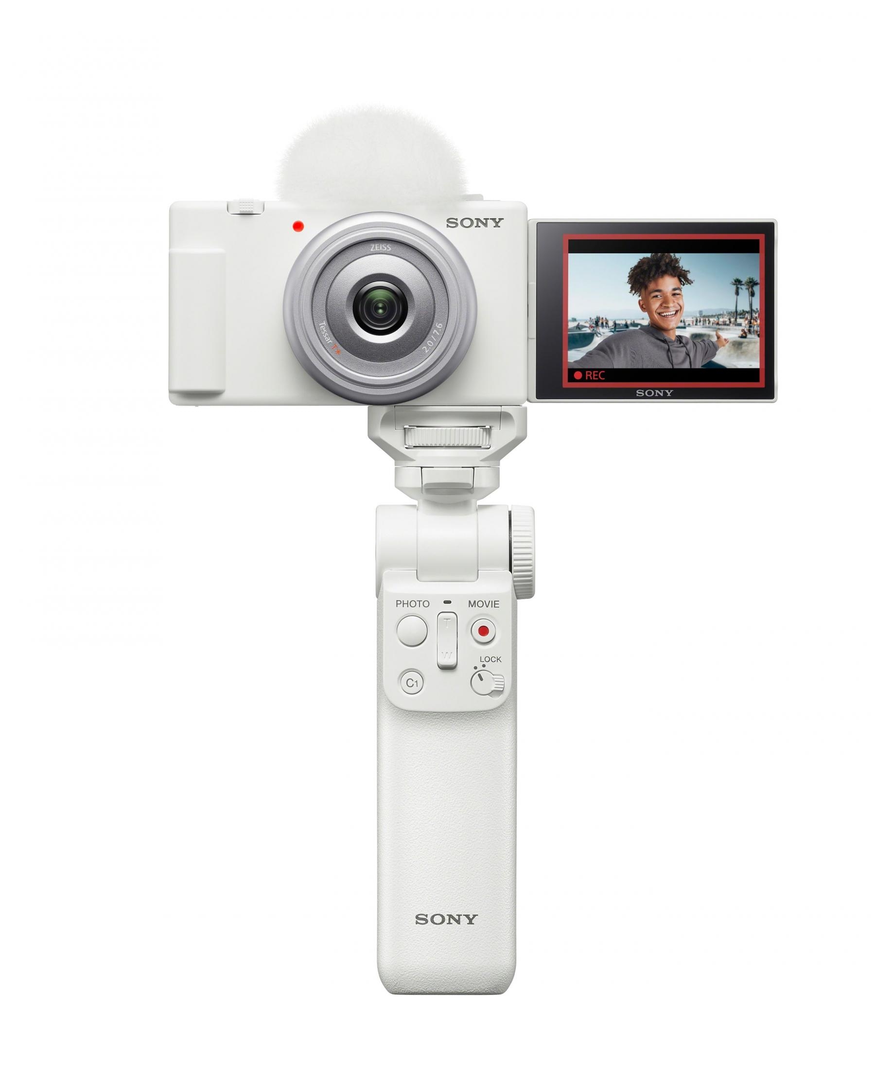 Sony ZV-1F Vlogging Camera - White | Domayne