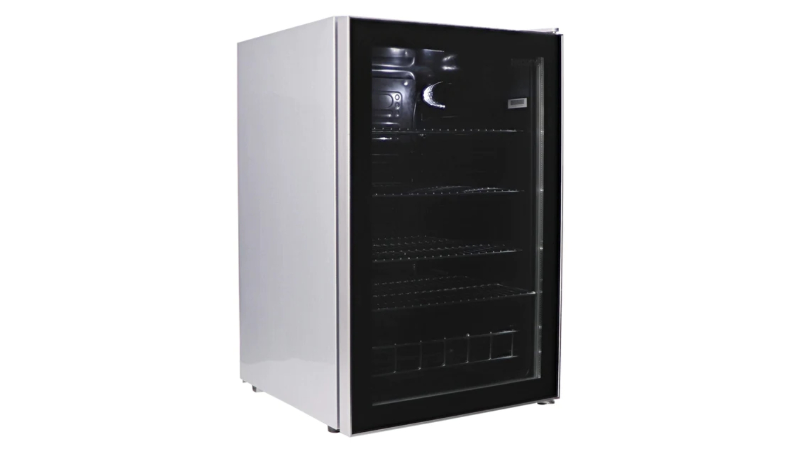 Husky 130L Heated Door Undercounter Bar Fridge Silver Domayne