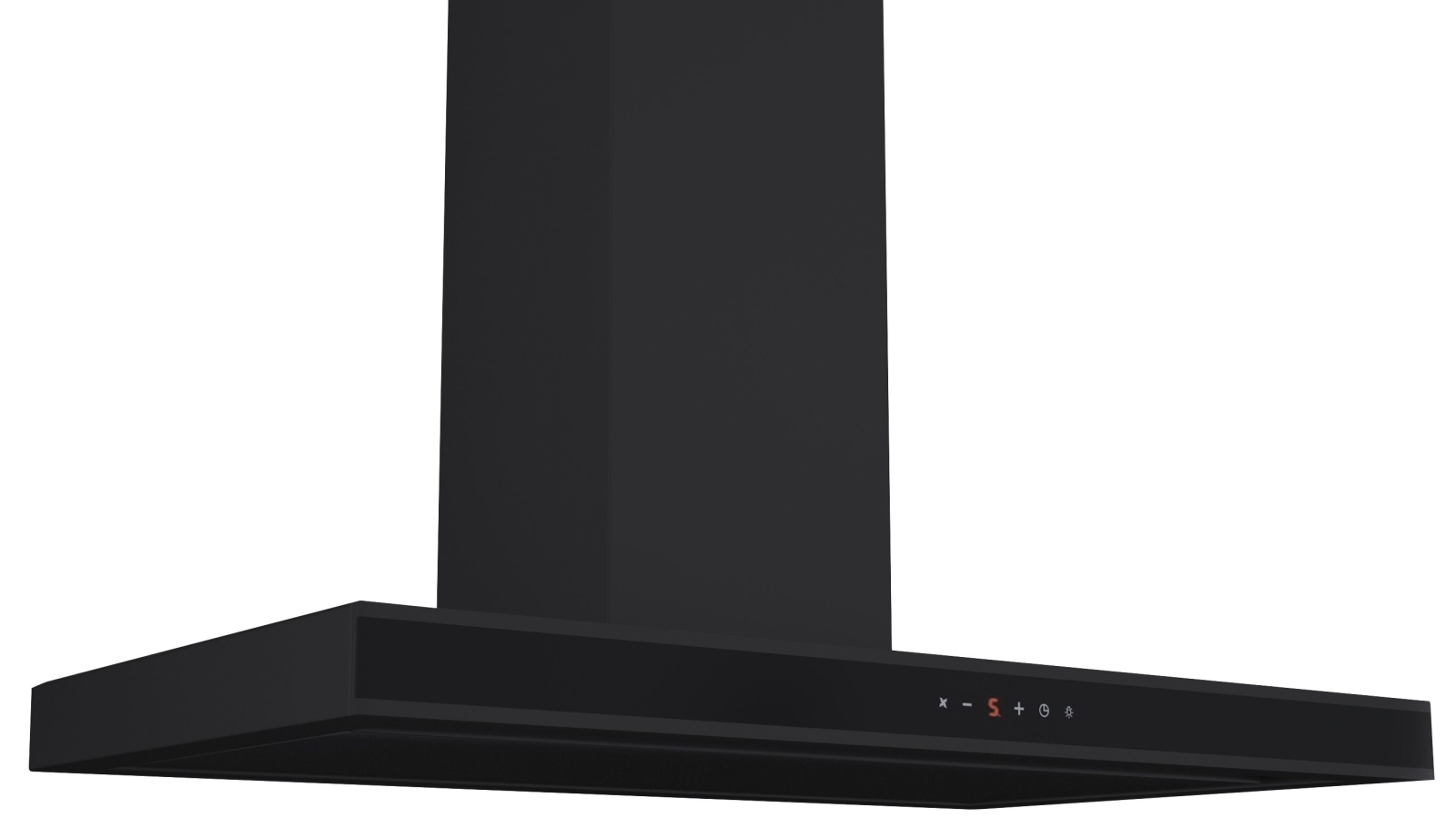 Schweigen 90cm Black Steel & Black Glass Canopy Rangehood with Isodrive 1600 External Motor