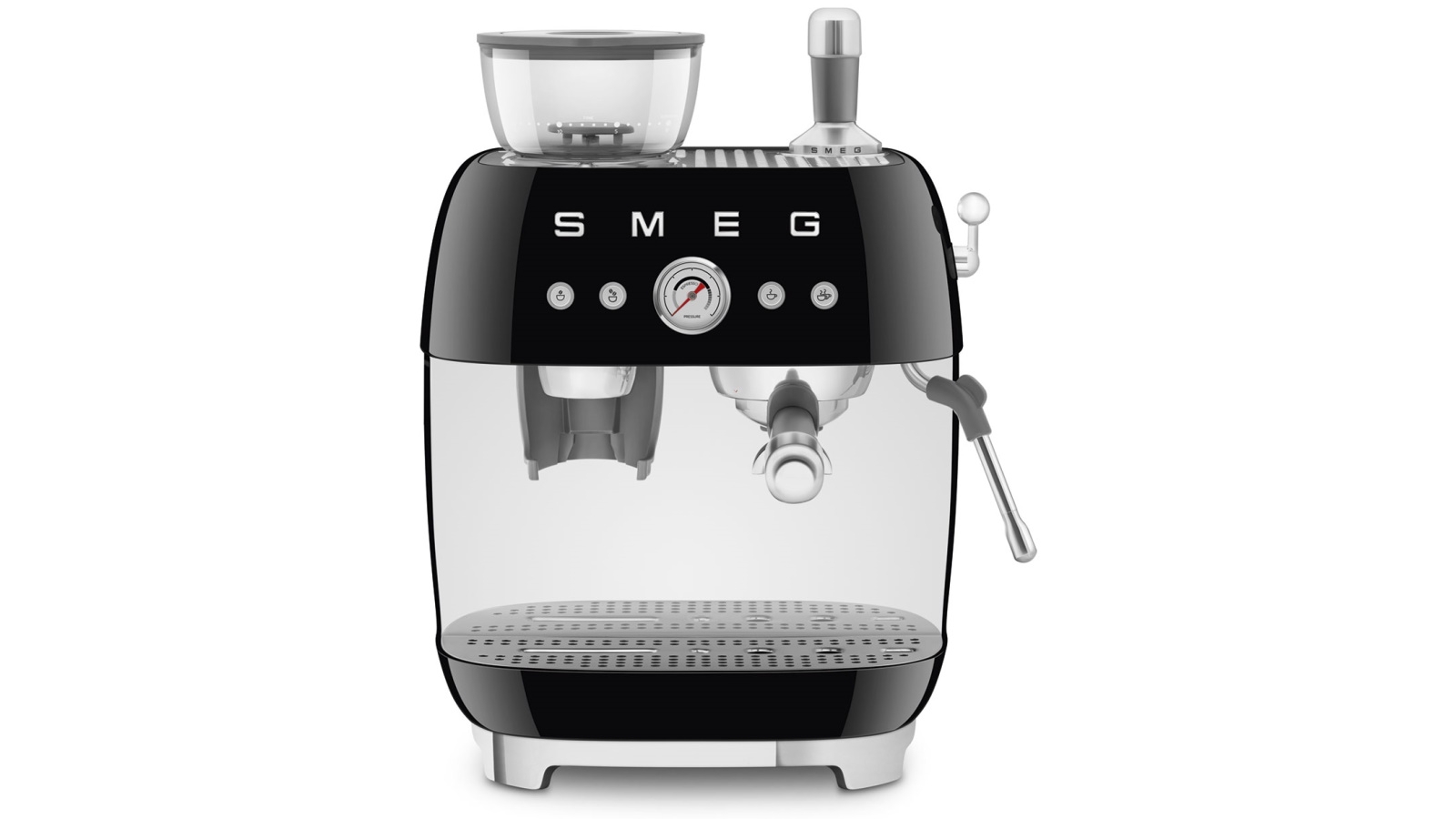Smeg ‘50’s Style’ Coffee Machine with Built in Grinder - Black