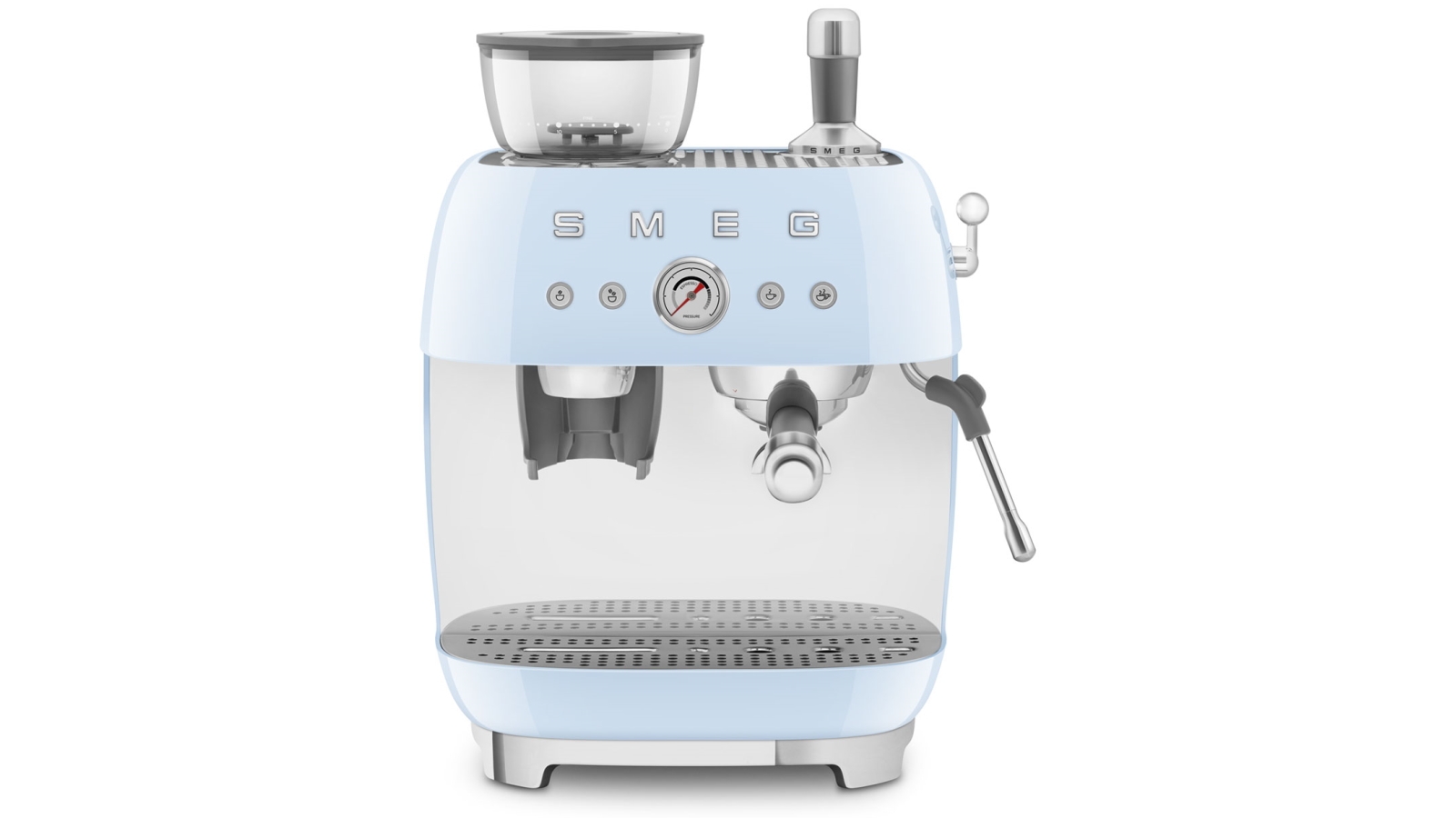 Smeg ‘50’s Style’ Coffee Machine with Built in Grinder - Pastel Blue