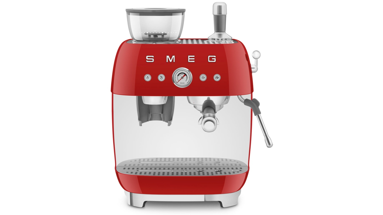 Smeg ‘50’s Style’ Coffee Machine with Built in Grinder - Red