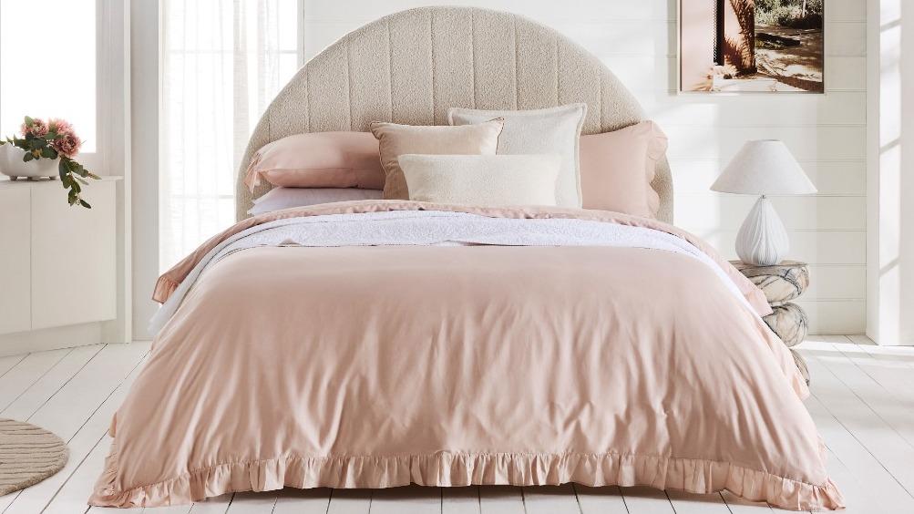 Laura Ashley Ruffle Pink Quilt Cover Set