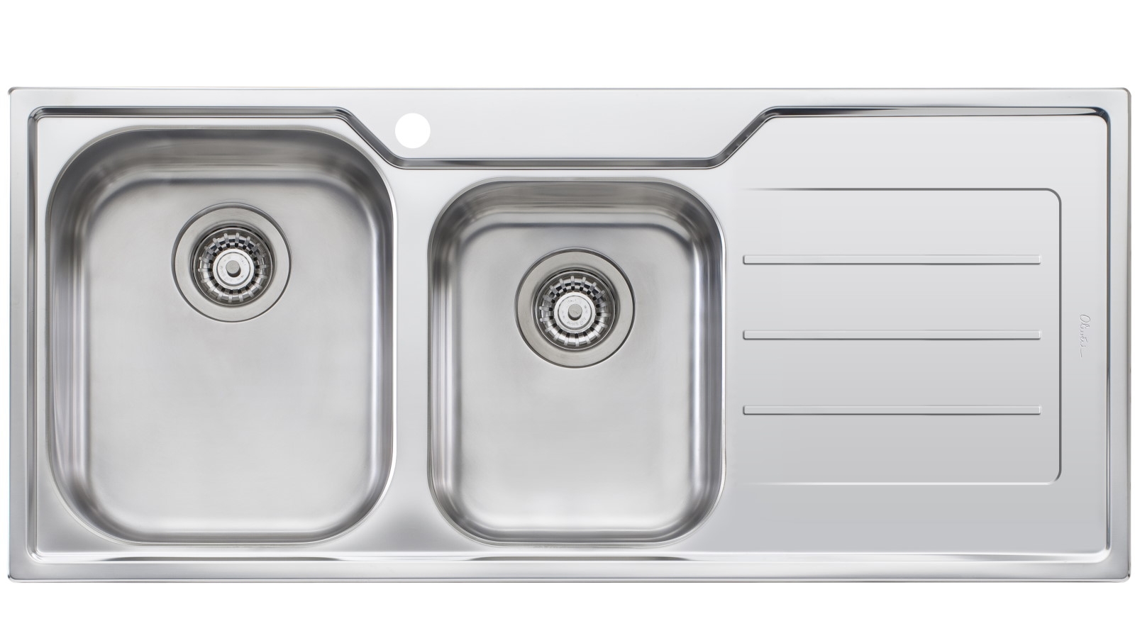 Oliveri Flinders 1 & 3/4 Bowl Topmount Sink with Drainer & 1 Tap Hole