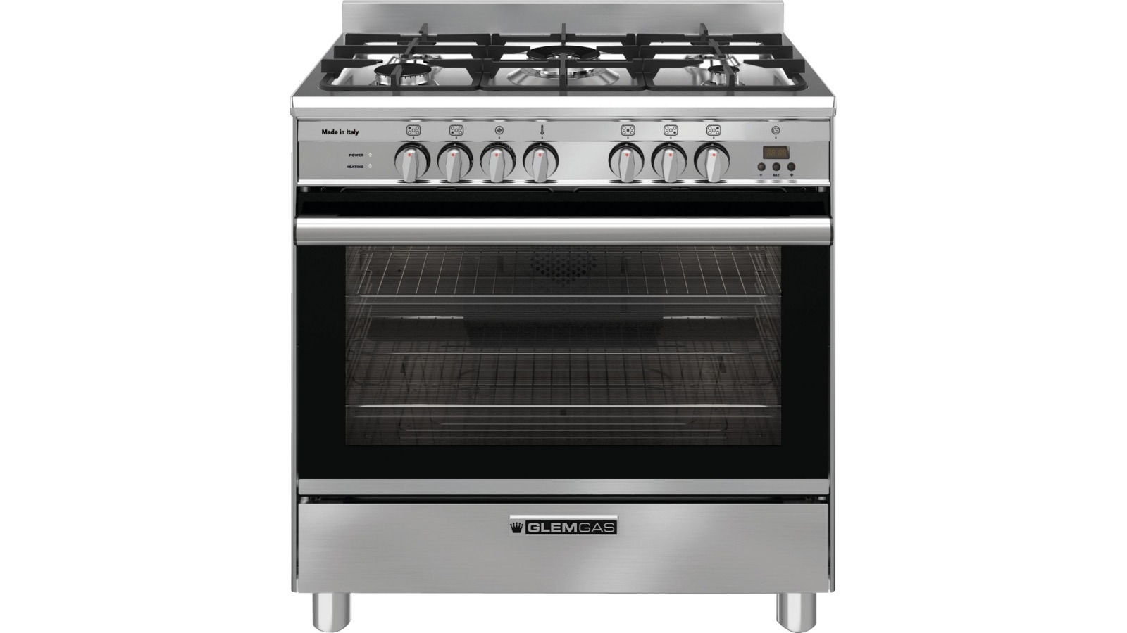 Glem 800mm Stainless Steel Freestanding Dual Fuel Cooker