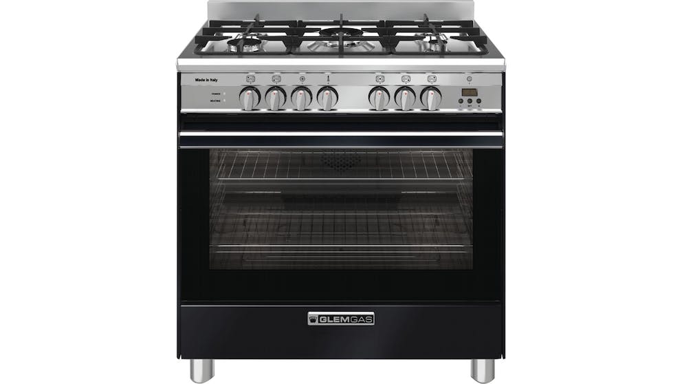 Glem 800mm Matte Black Freestanding Dual Fuel Cooker