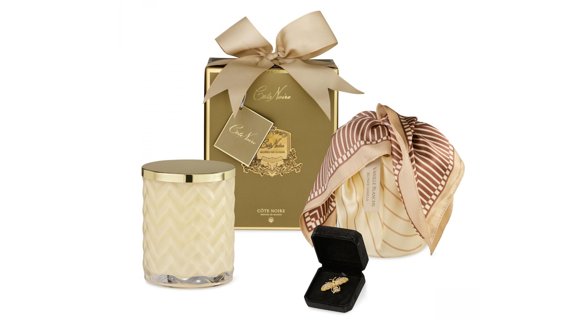 Cote Noire Herringbone Blonde Vanilla 600g Candle 