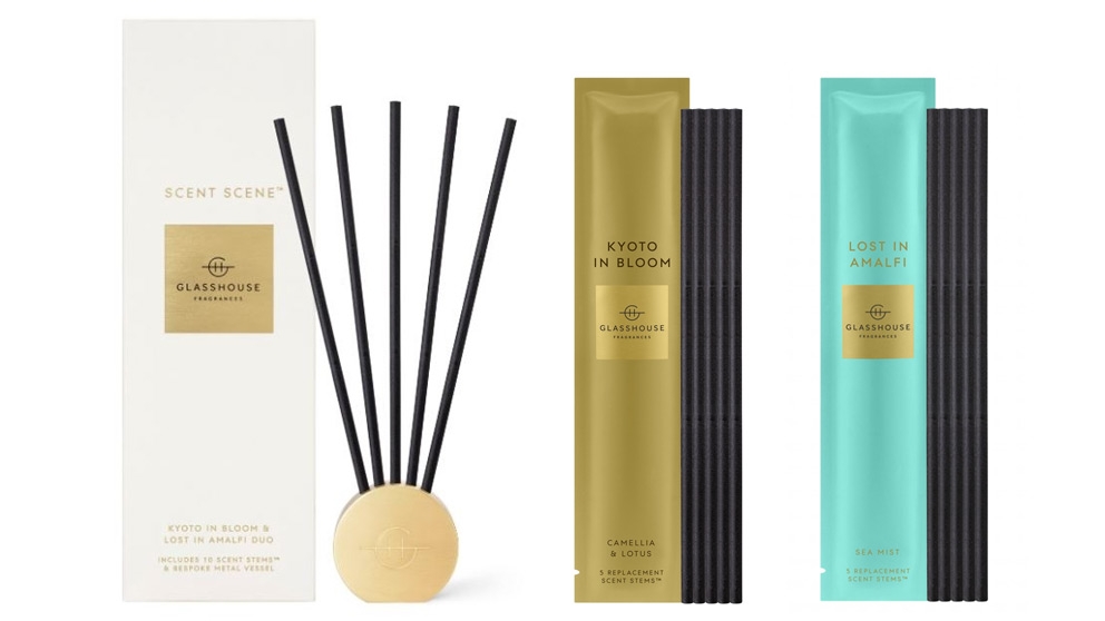 Glasshouse Lost in Amalfi Sea Mist & Kyoto in Bloom Camellia & Lotus Scent Scene Duo