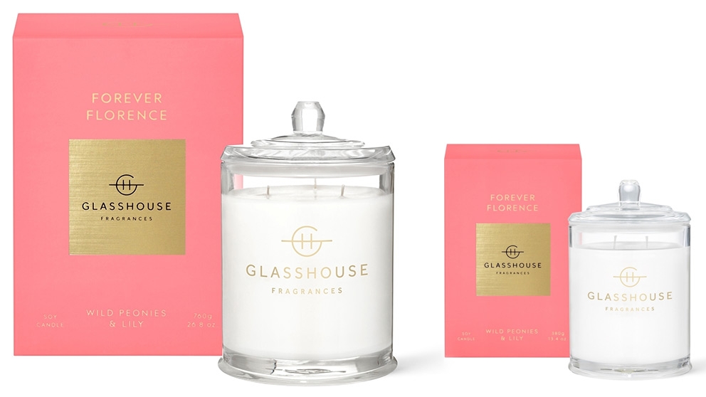 Glasshouse Forever Florence Wild Peonies & Lily Candle 