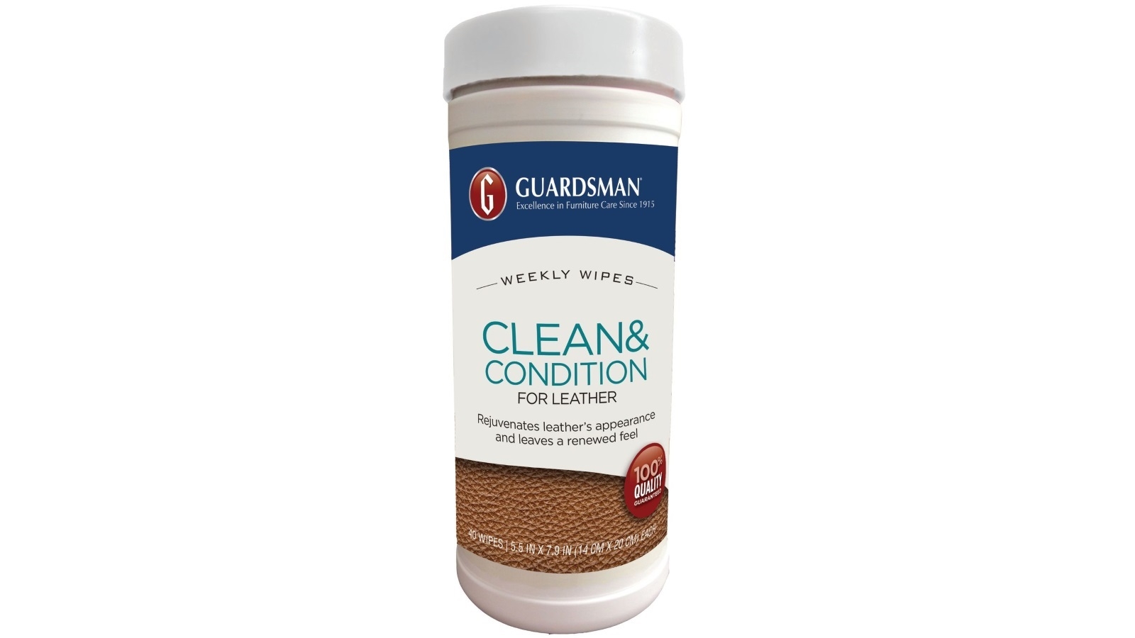 Guardsman Leather Cleaner & Conditioner Weekly Wipes