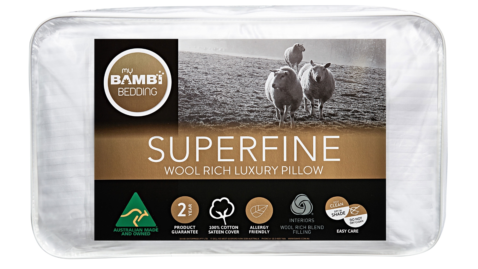Bambi Superfine Wool Rich Pillow
