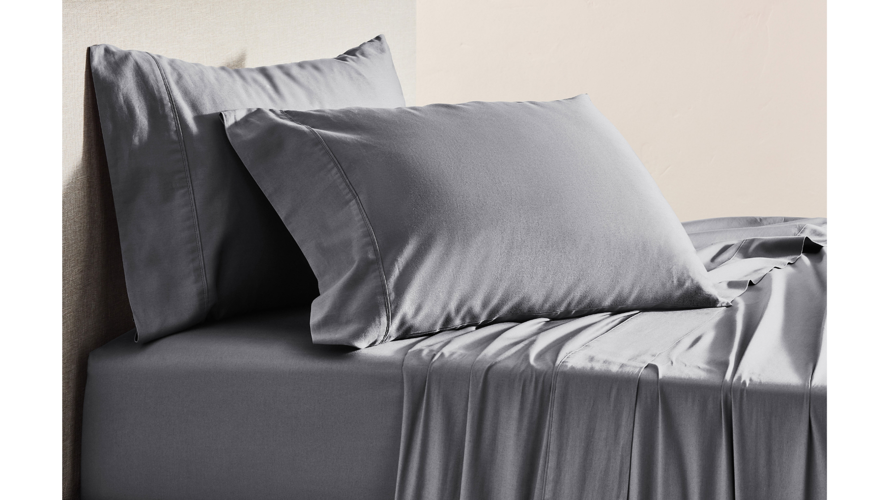 Domayne Luxuries 300TC Steel Grey Sheet Set