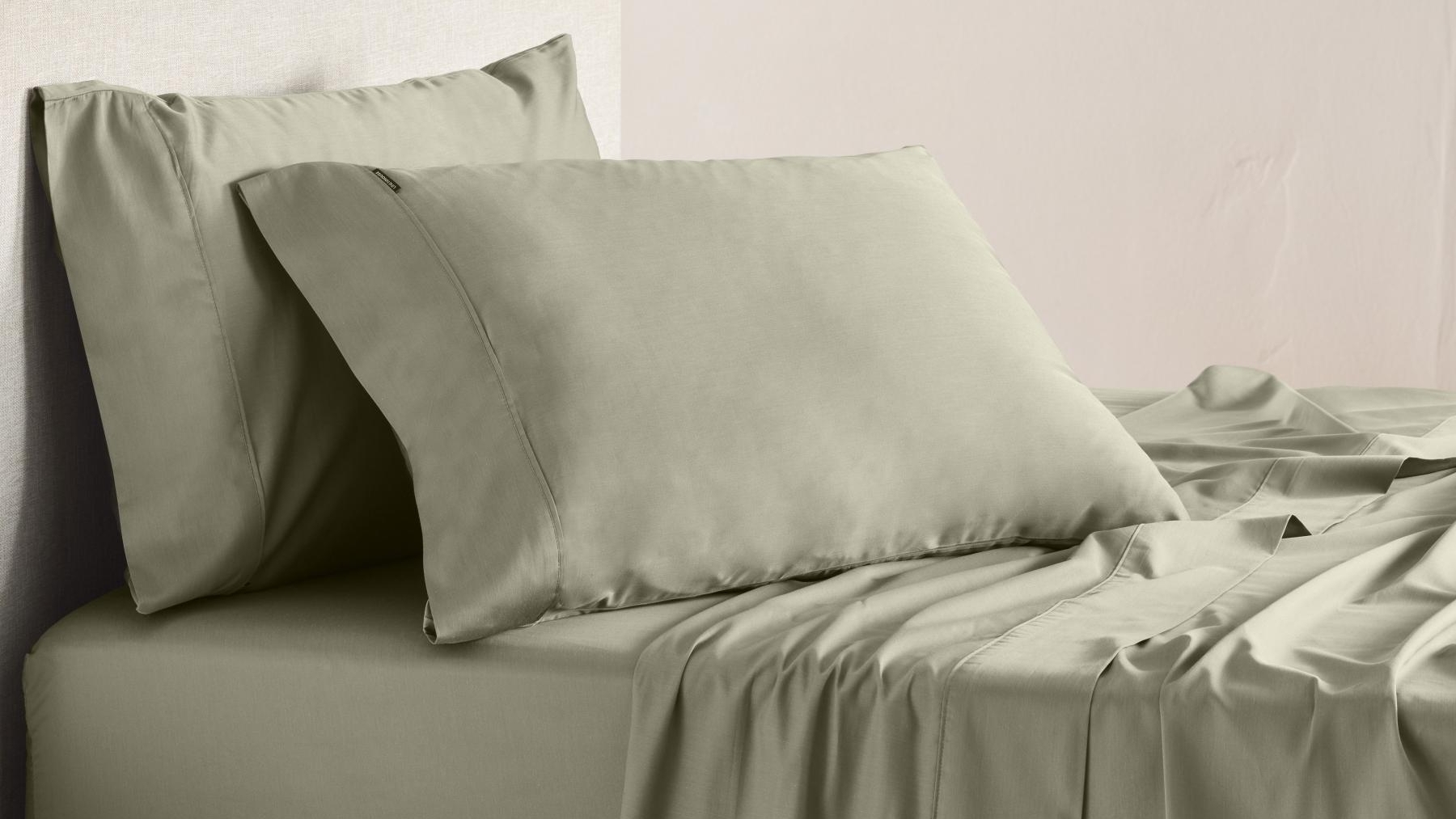 Domayne Luxuries 500TC Olive Sheet Set 