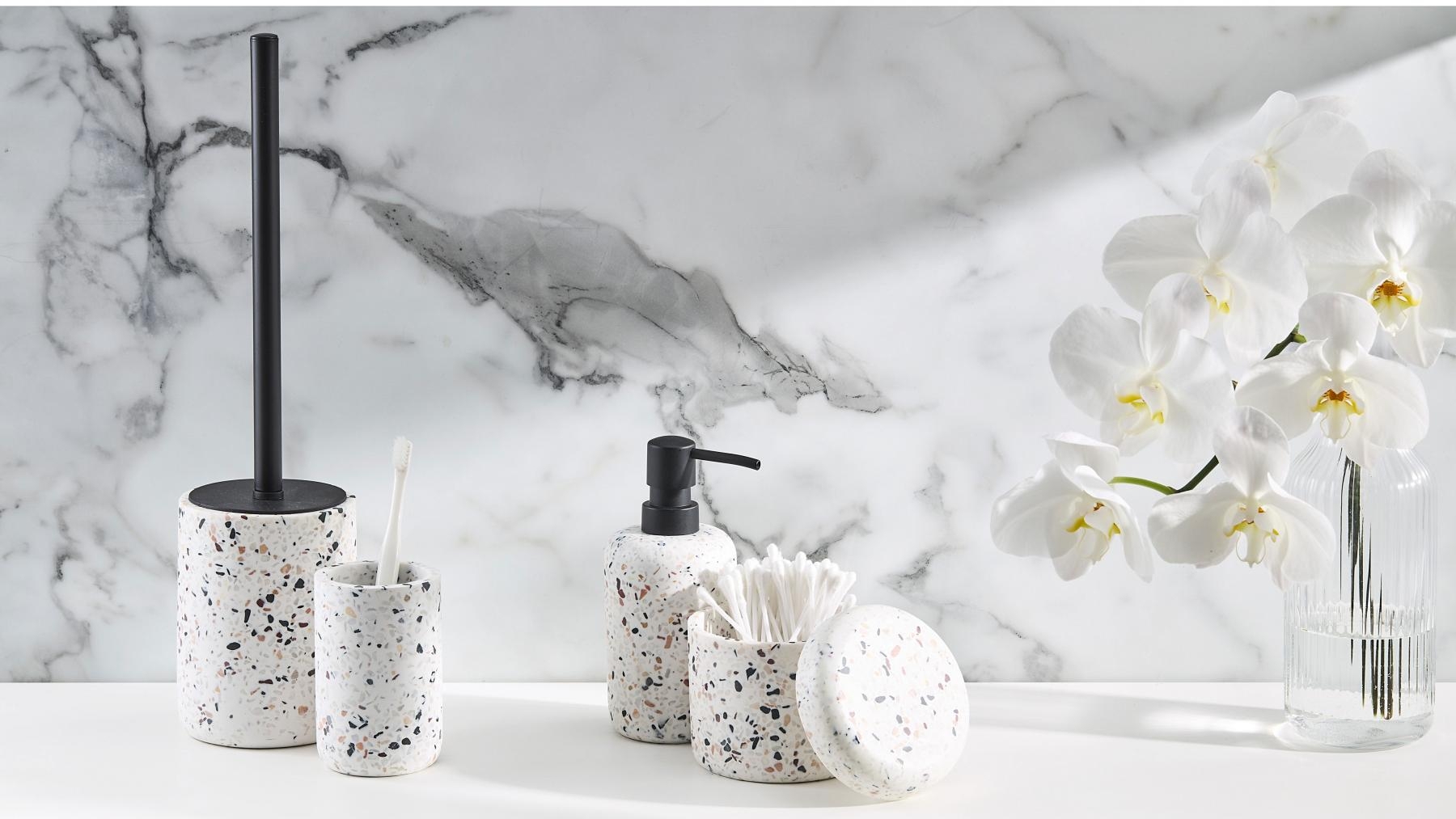 Salt Pepper Venice White Bathroom Accessories