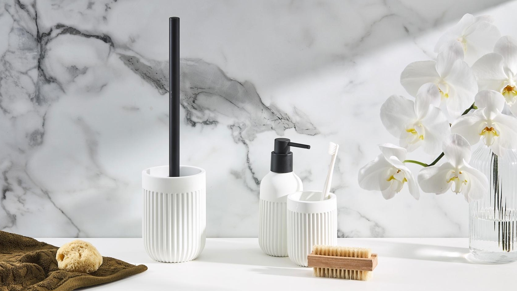 Salt & Pepper Cult White Bathroom Accessories