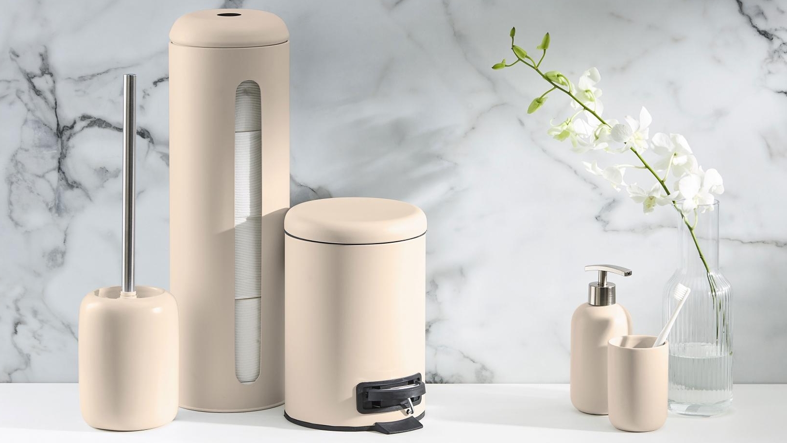 Salt & Pepper Pink Suds Bathroom Accessories | Domayne