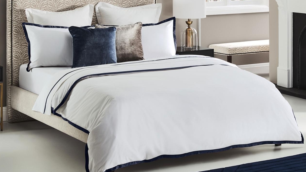 Hotel Collection Navy Trim Quilt Cover Set Domayne
