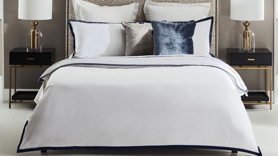 Hotel Collection Navy Trim Quilt Cover Set Domayne