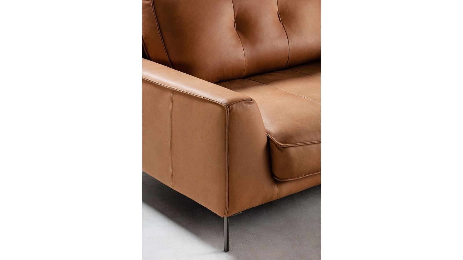 Domayne store leather lounges