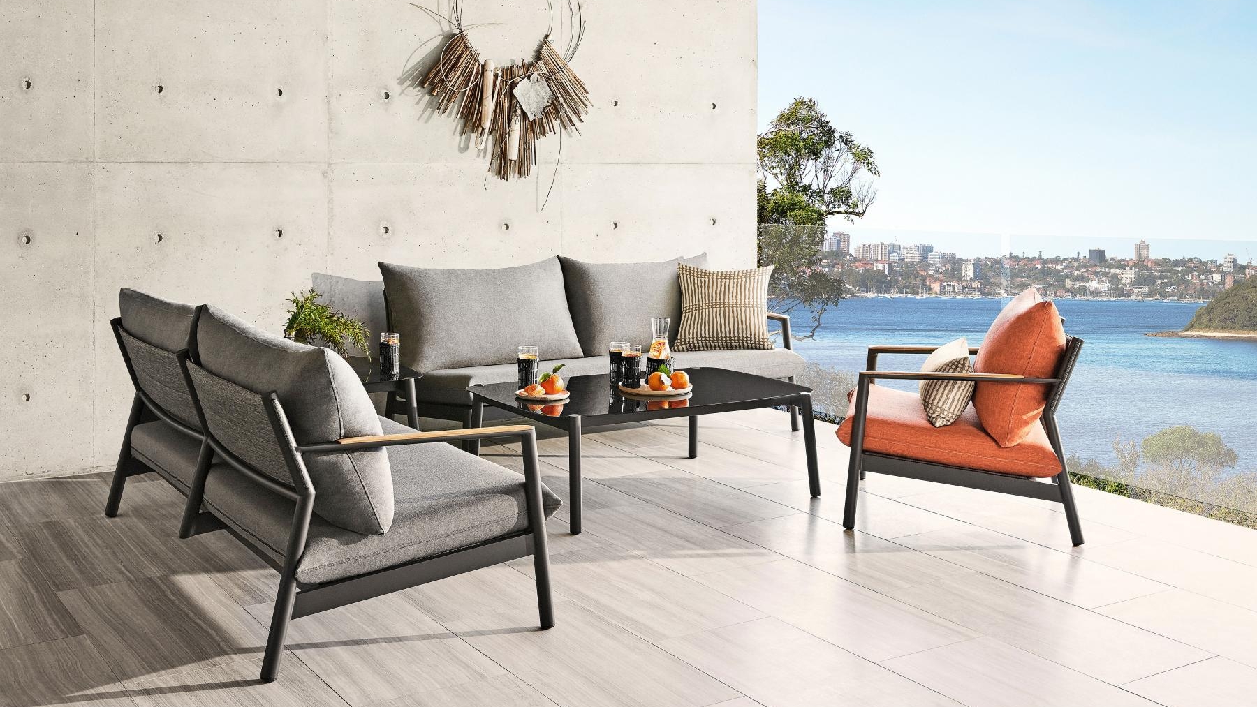 Maris 4Piece Outdoor Corner Lounge Setting Domayne