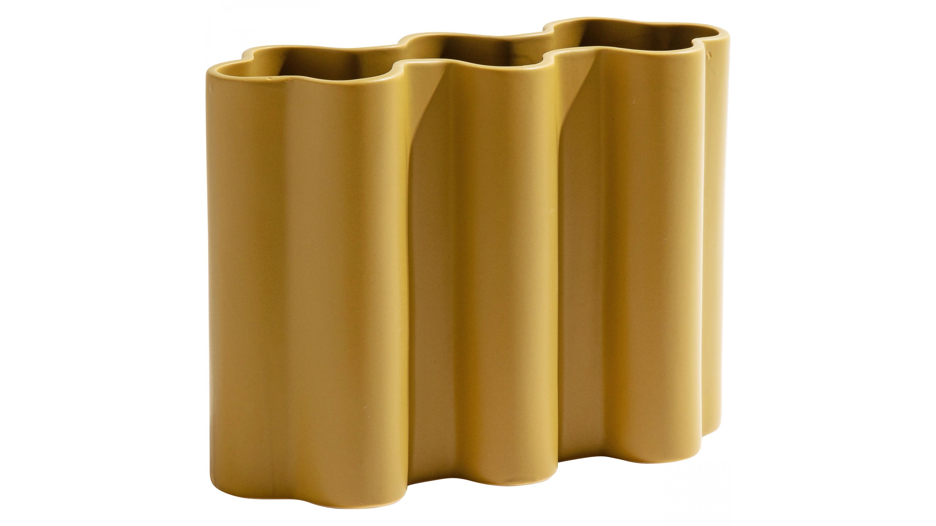 Wave Low Khaki Vase