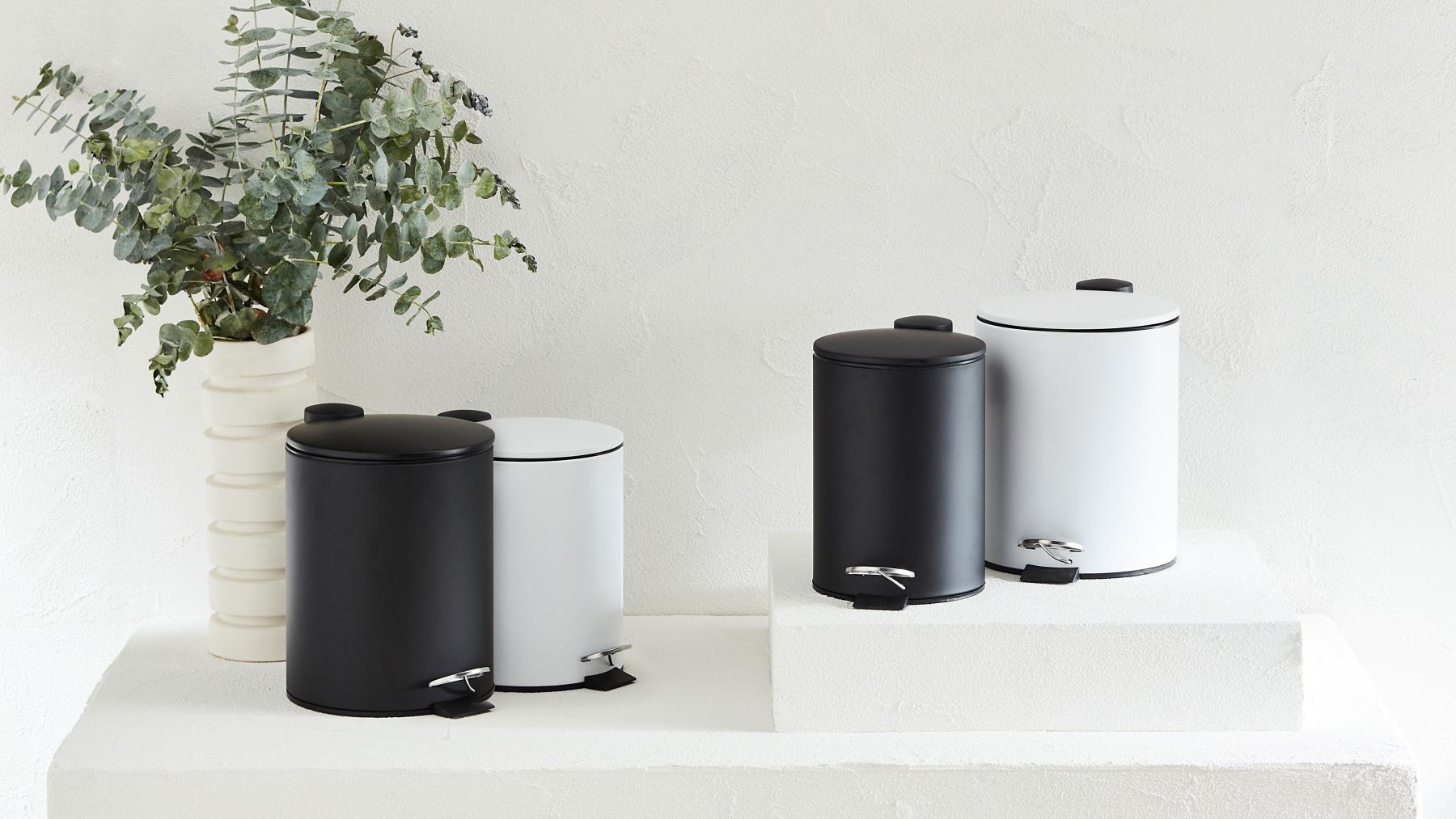 Salt & Pepper Suds Pedal Bin