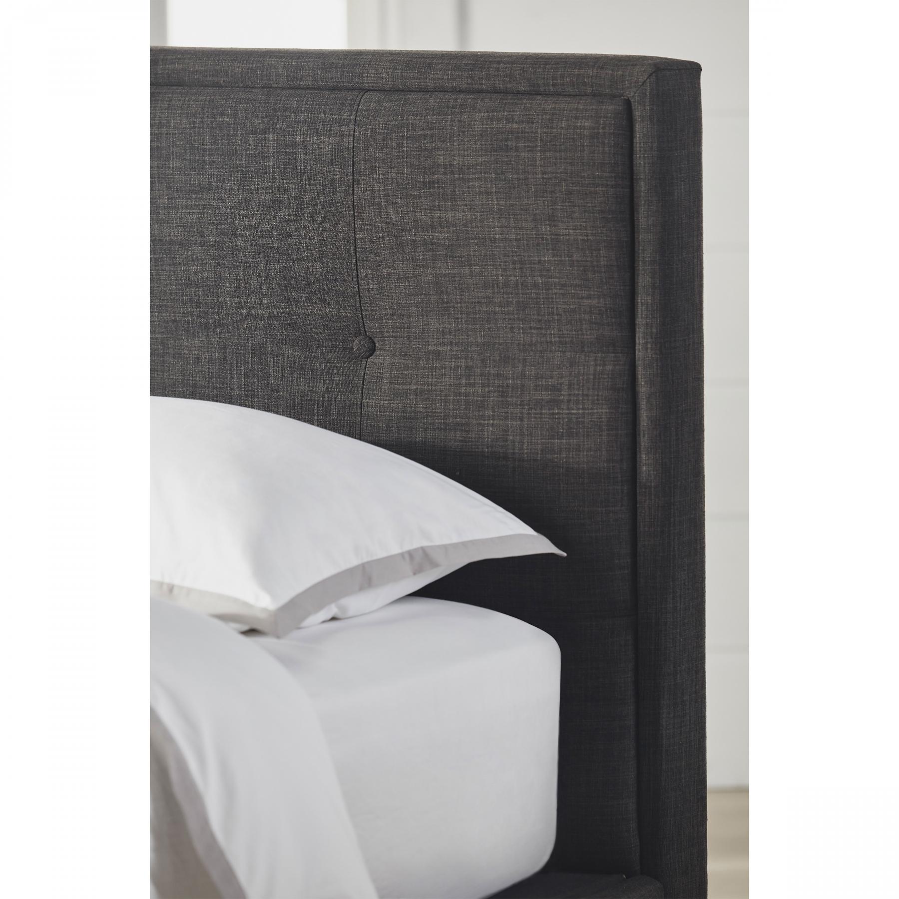 Halo Bed Frame with Storage Charcoal Domayne