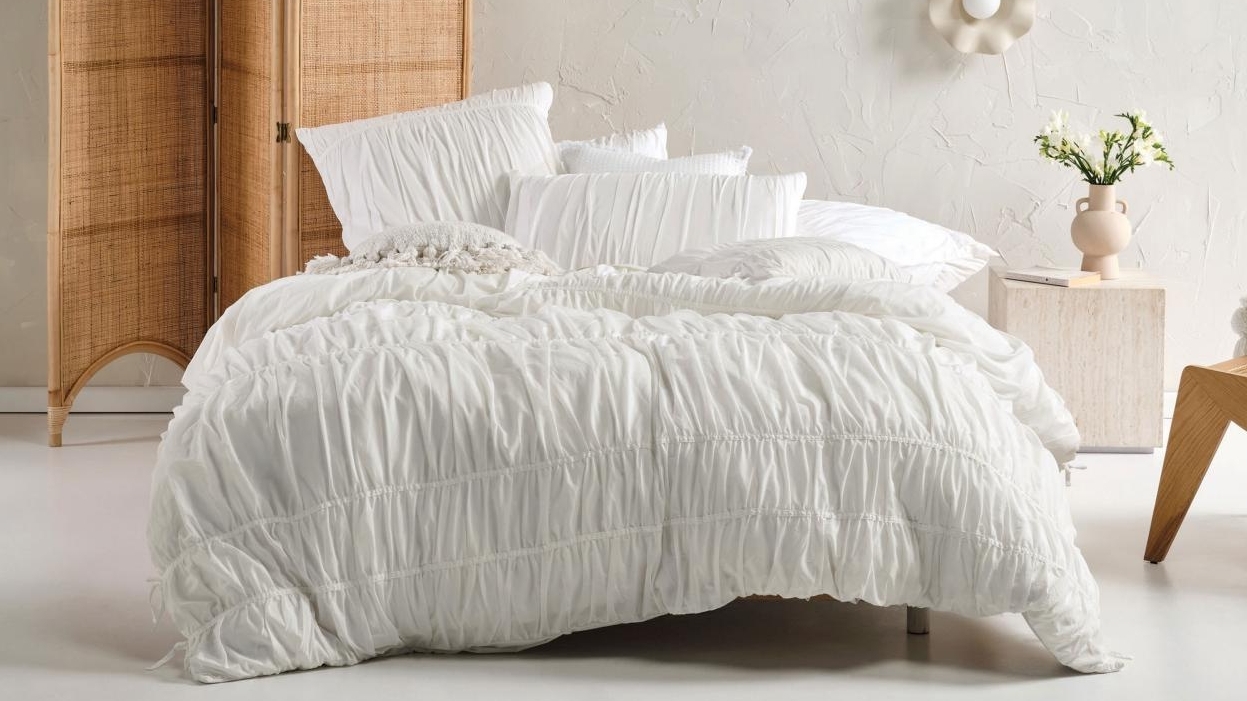 Linen House Layla White Quilt Cover Set